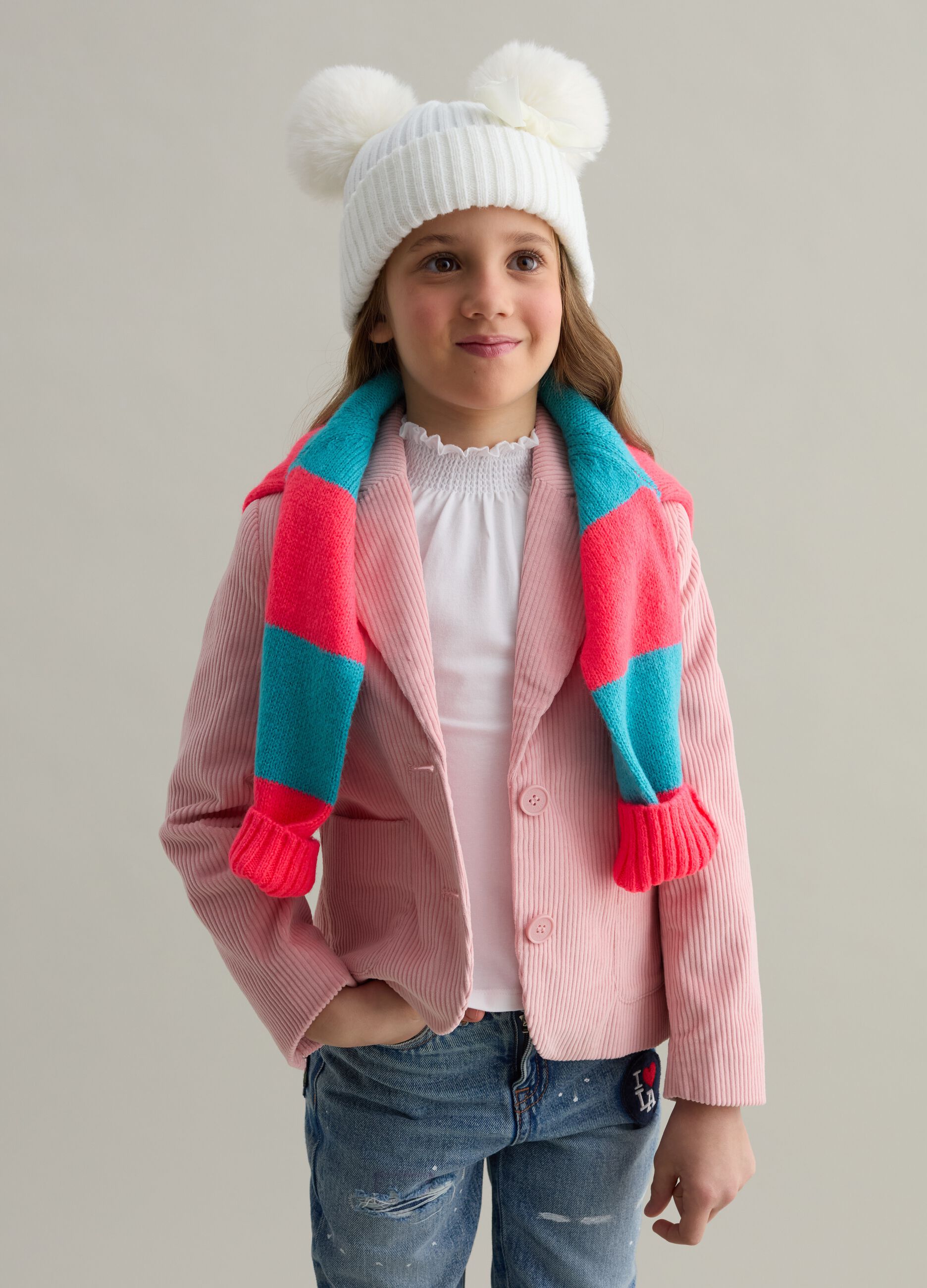 Single-breasted blazer in corduroy