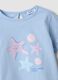 Completo azzurro in puro cotone con t-shirt e leggings per bimba regular fit_2