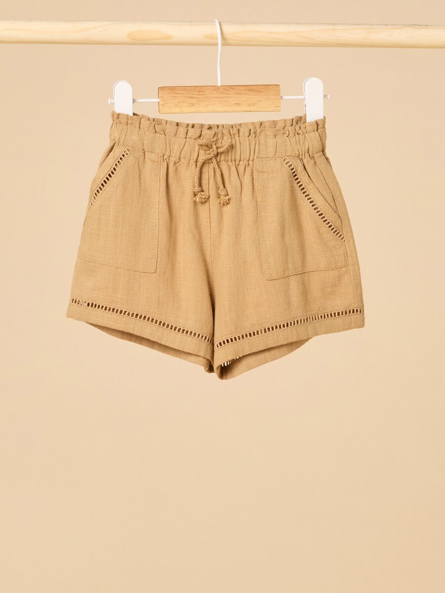 Linen blend shorts_0