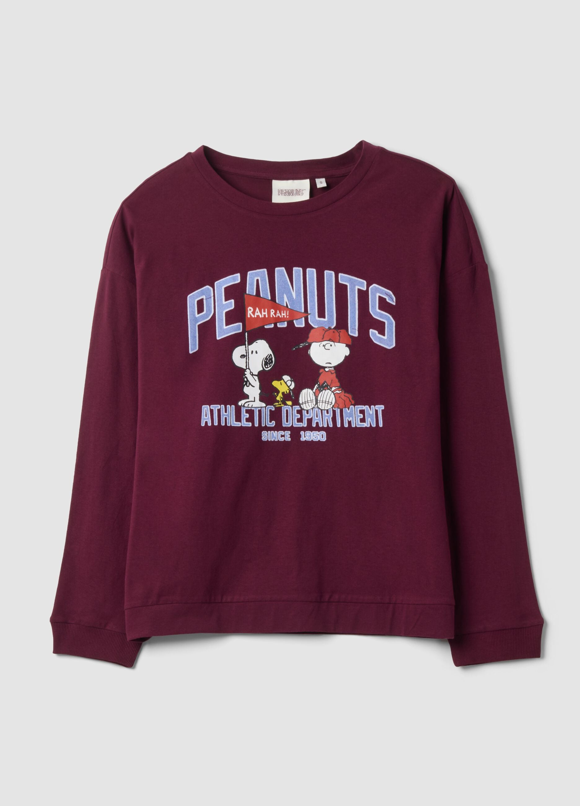Purple pure cotton Peanuts print pyjama top