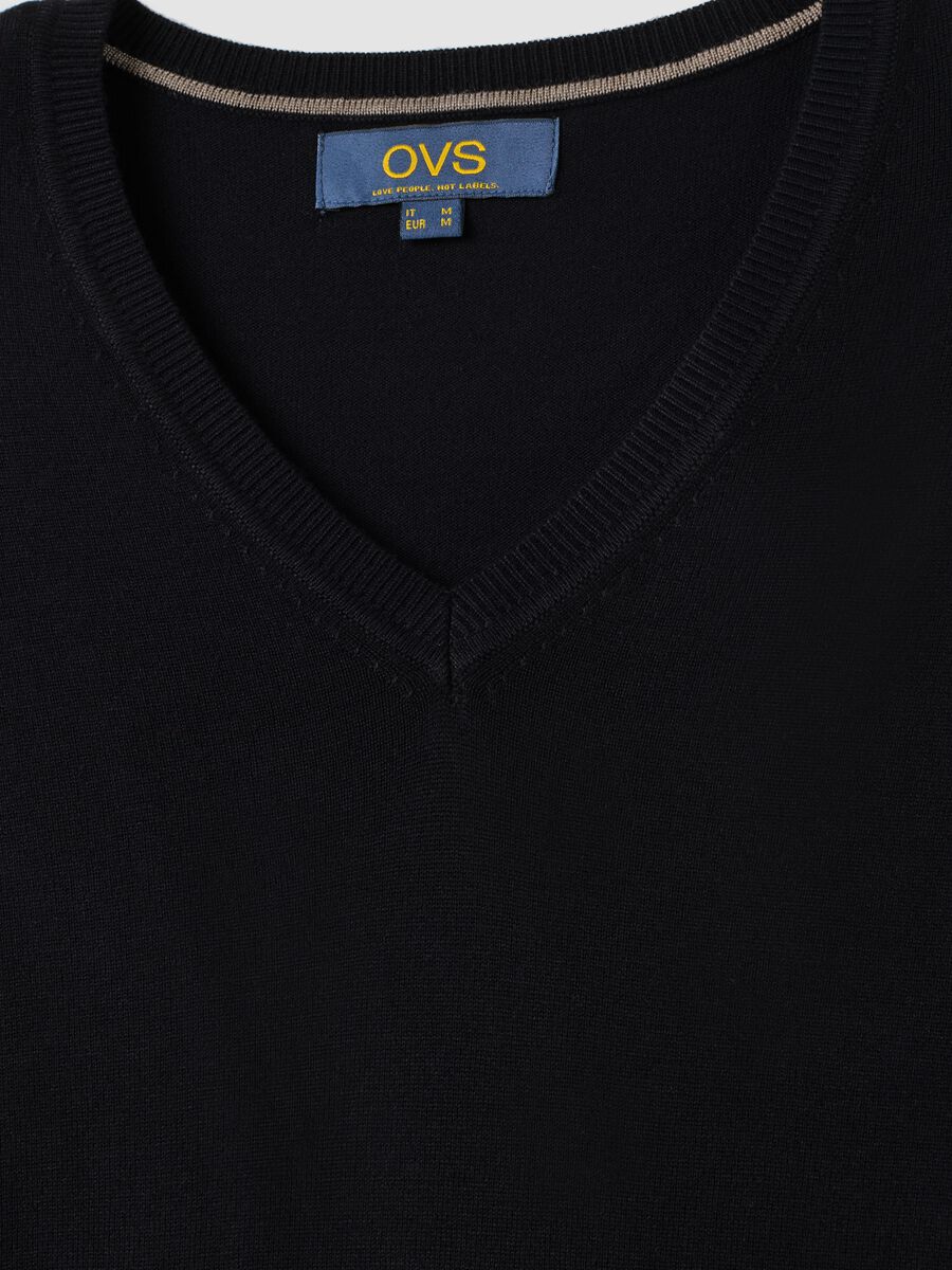Black viscose blend jumper regular fit_5