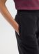 Pantaloni jogger neri regular fit con vita elasticizzata_3