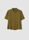 Green viscose-linen blend shirt, regular fit_4