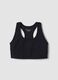 Reggiseno sportivo nero in tessuto elasticizzato_4