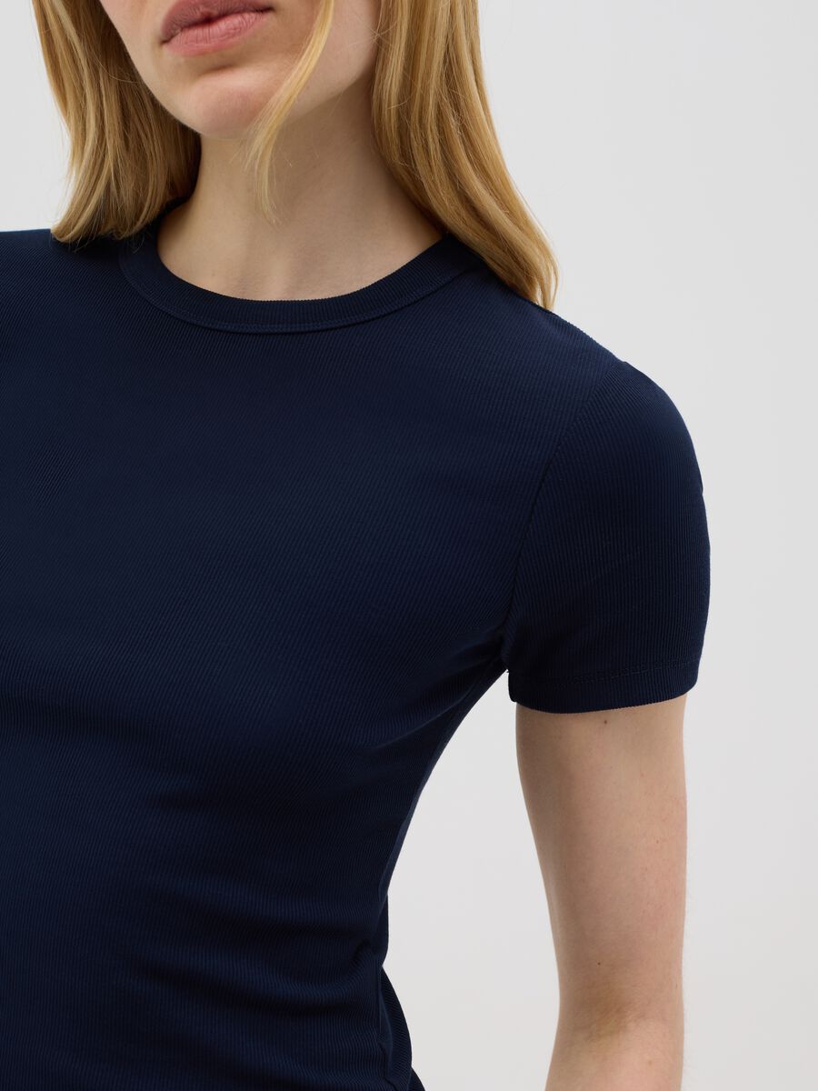 Stretch cotton blue T-shirt by Ovs_3