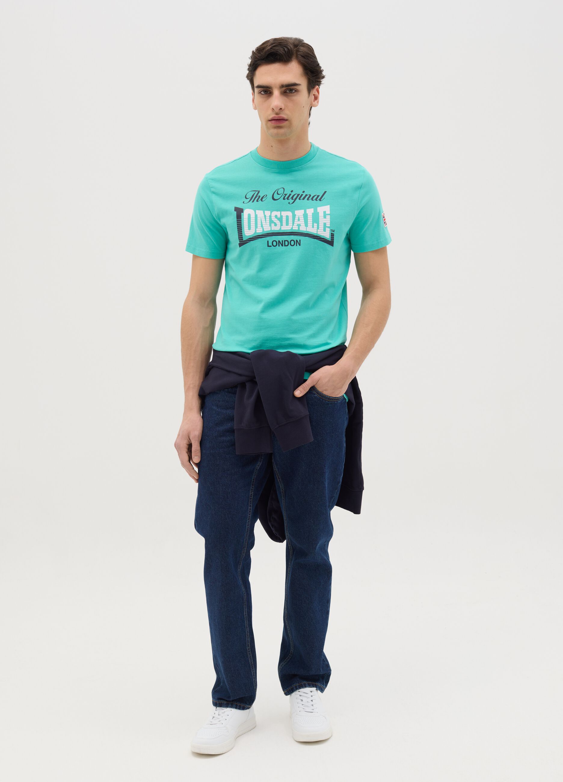 Cotton T-shirt with logo print