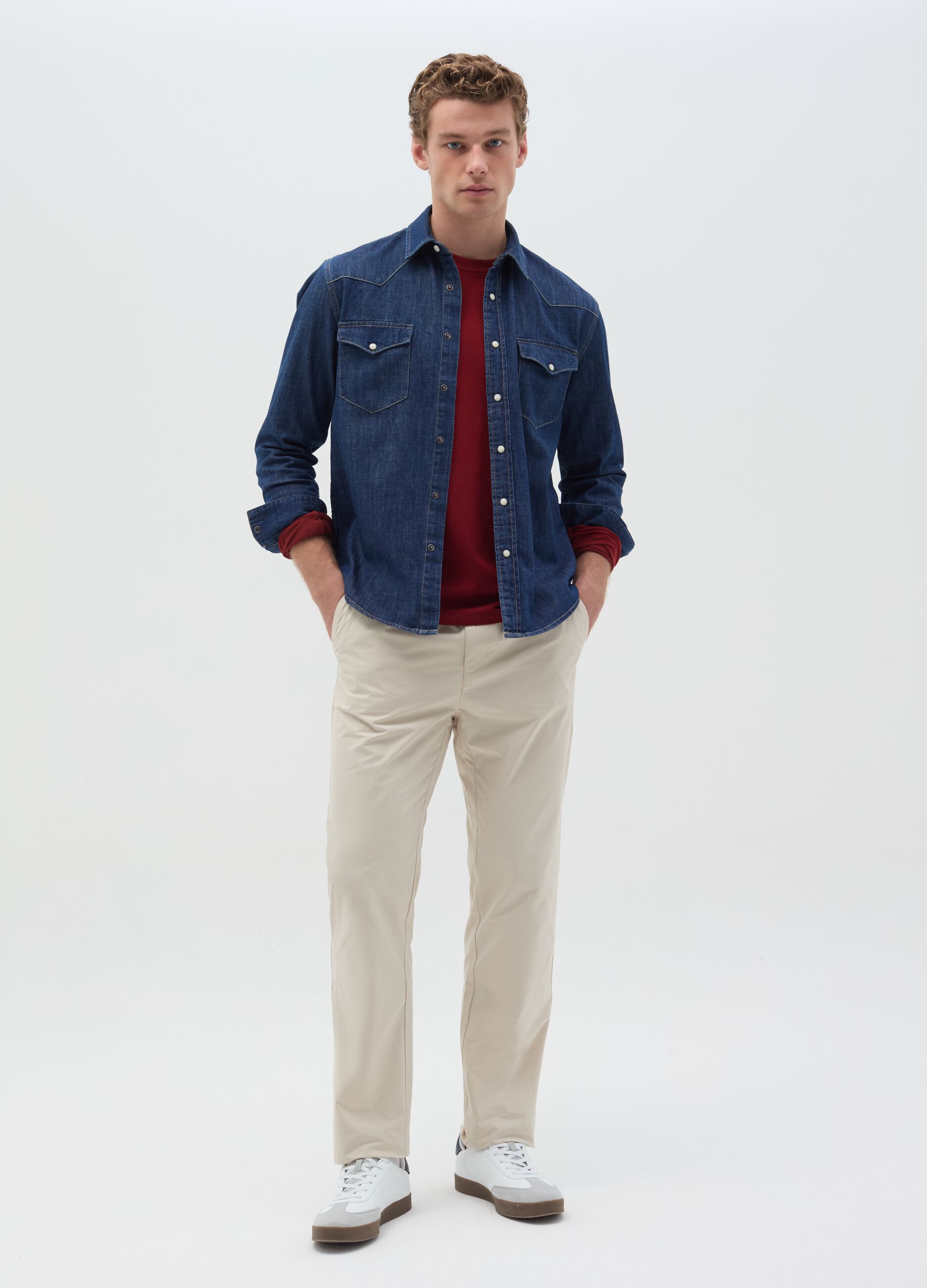 Camicia in denim con tasche