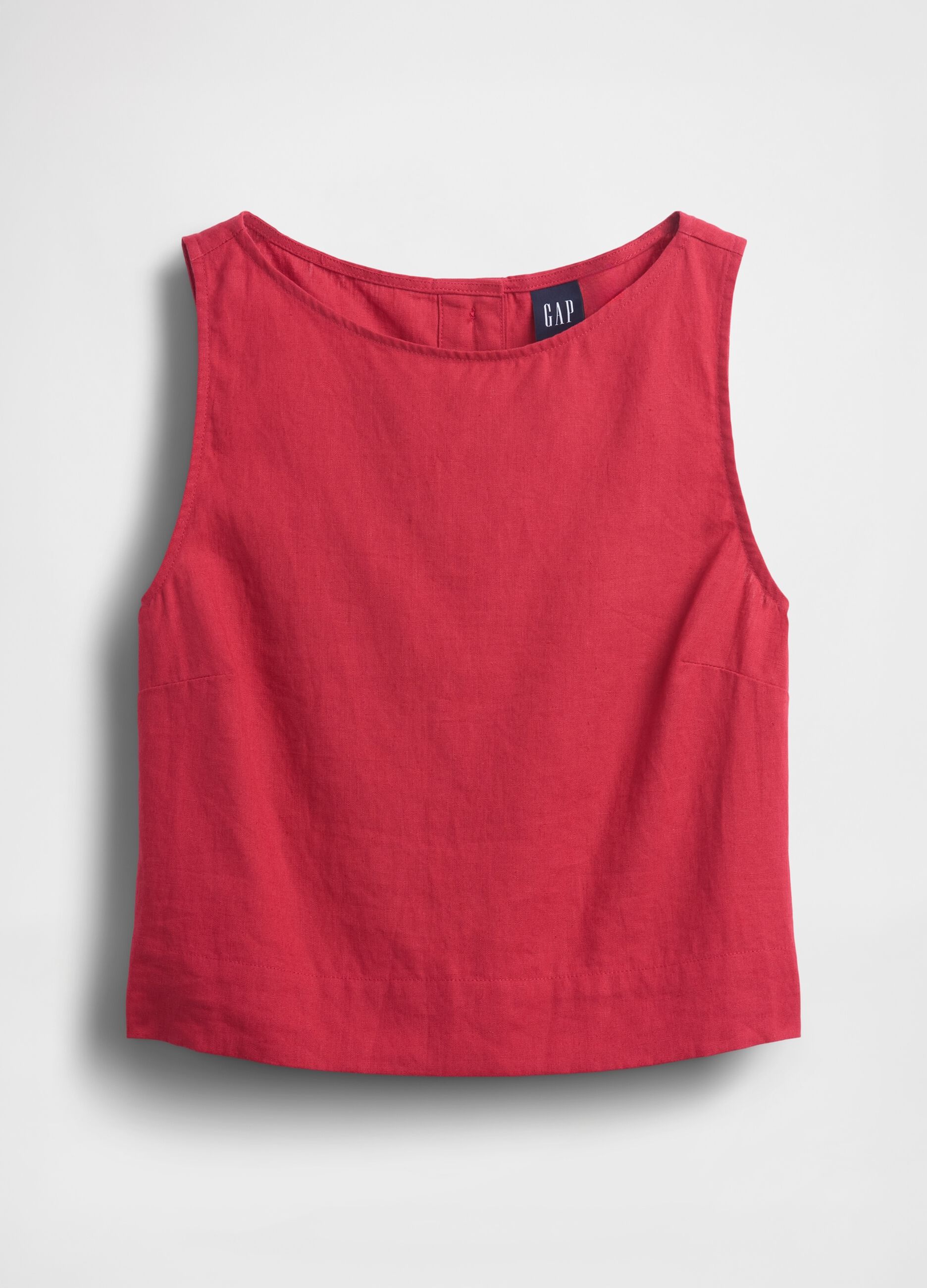 Linen-blend tank top