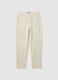 Beige pure cotton trousers with oversized fit_4