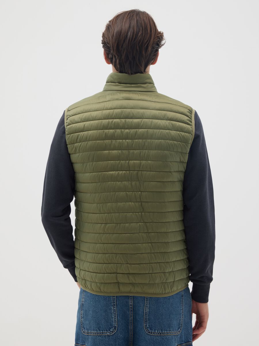 Green blended regular fit gilet_2