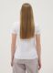 White pure cotton T-shirt with front print_1