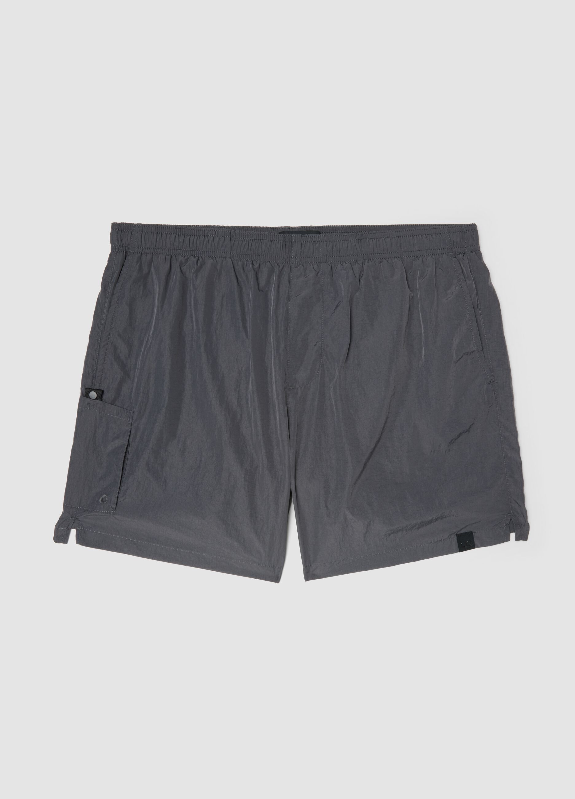 Grey swim shorts with elasticated waist