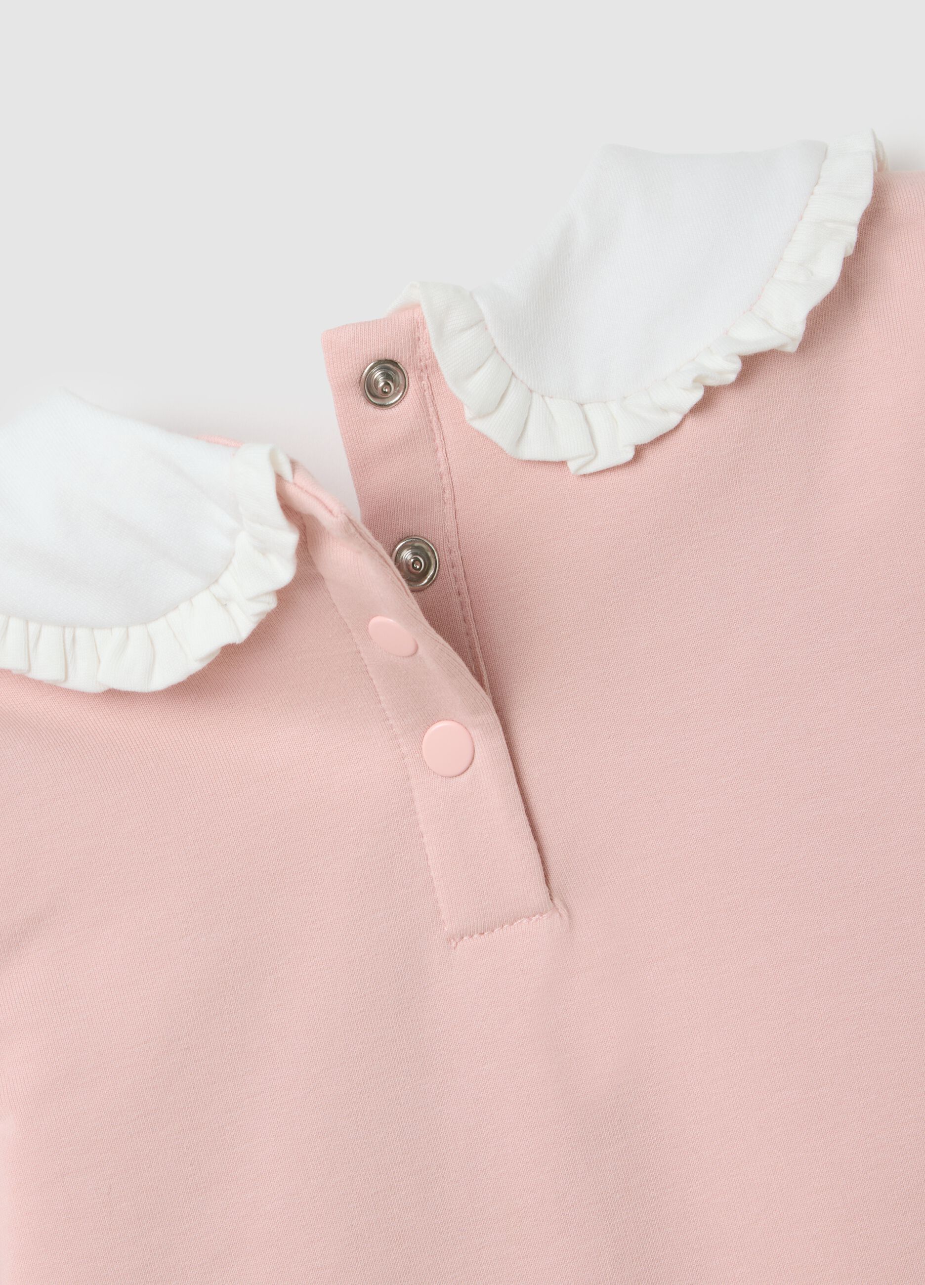 Pink stretch cotton girl's top