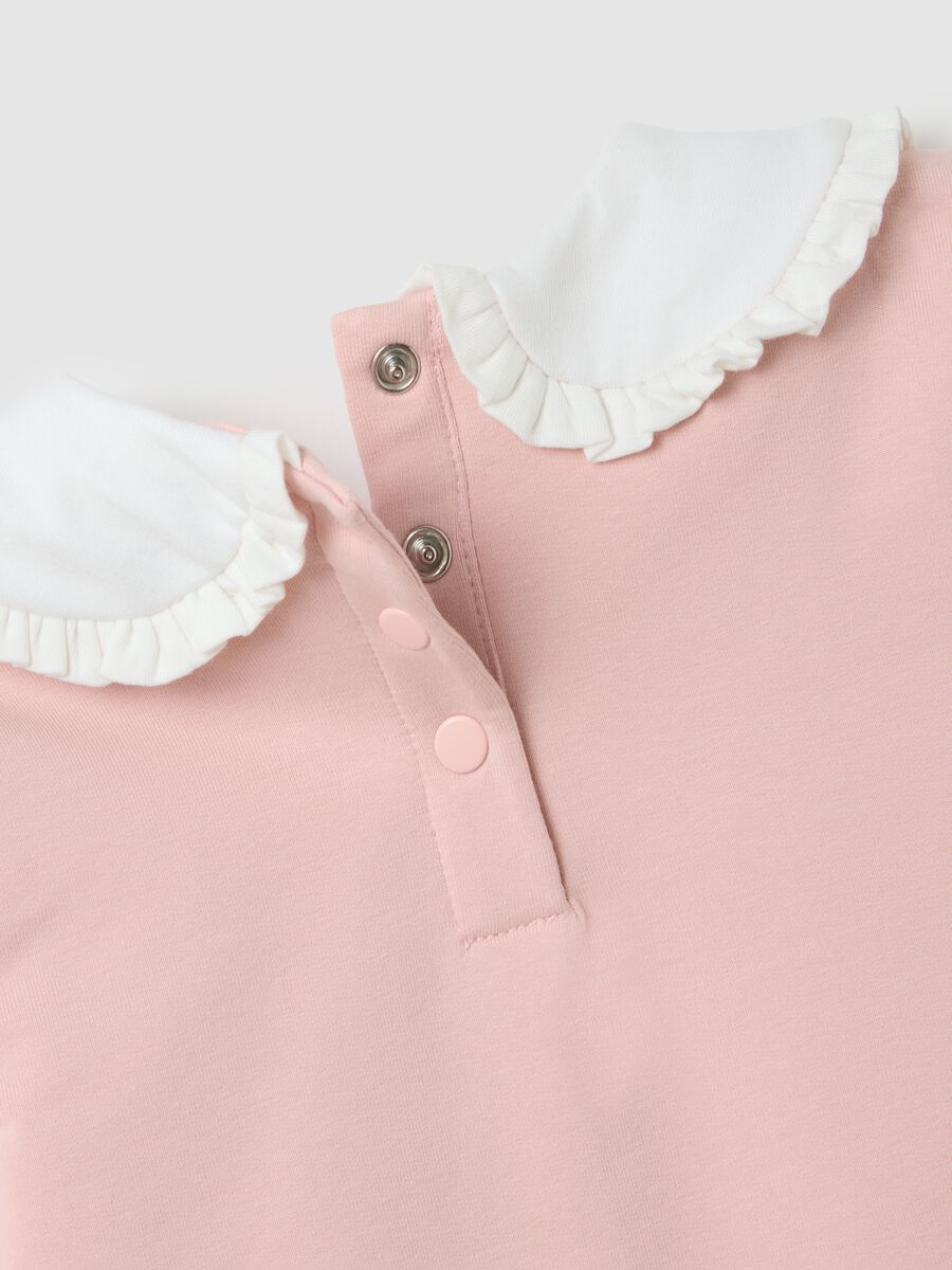 Pink stretch cotton girl's top_3