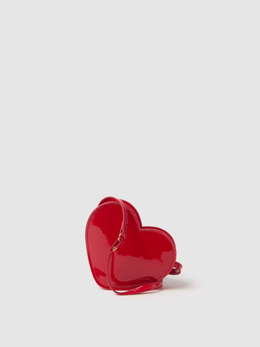 Borsa da bambina rossa a forma di cuore_0