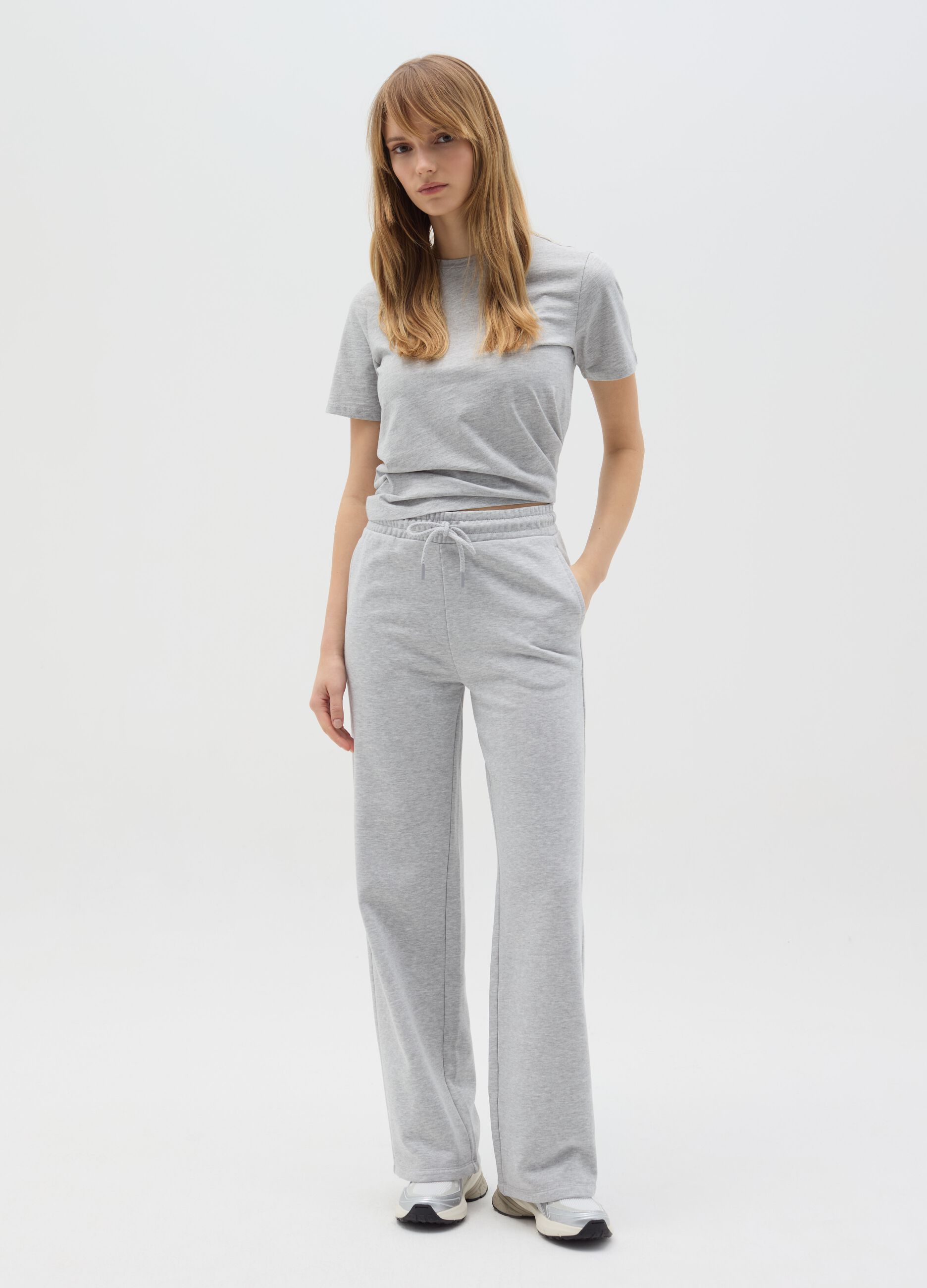Organic cotton T-shirt with round neck