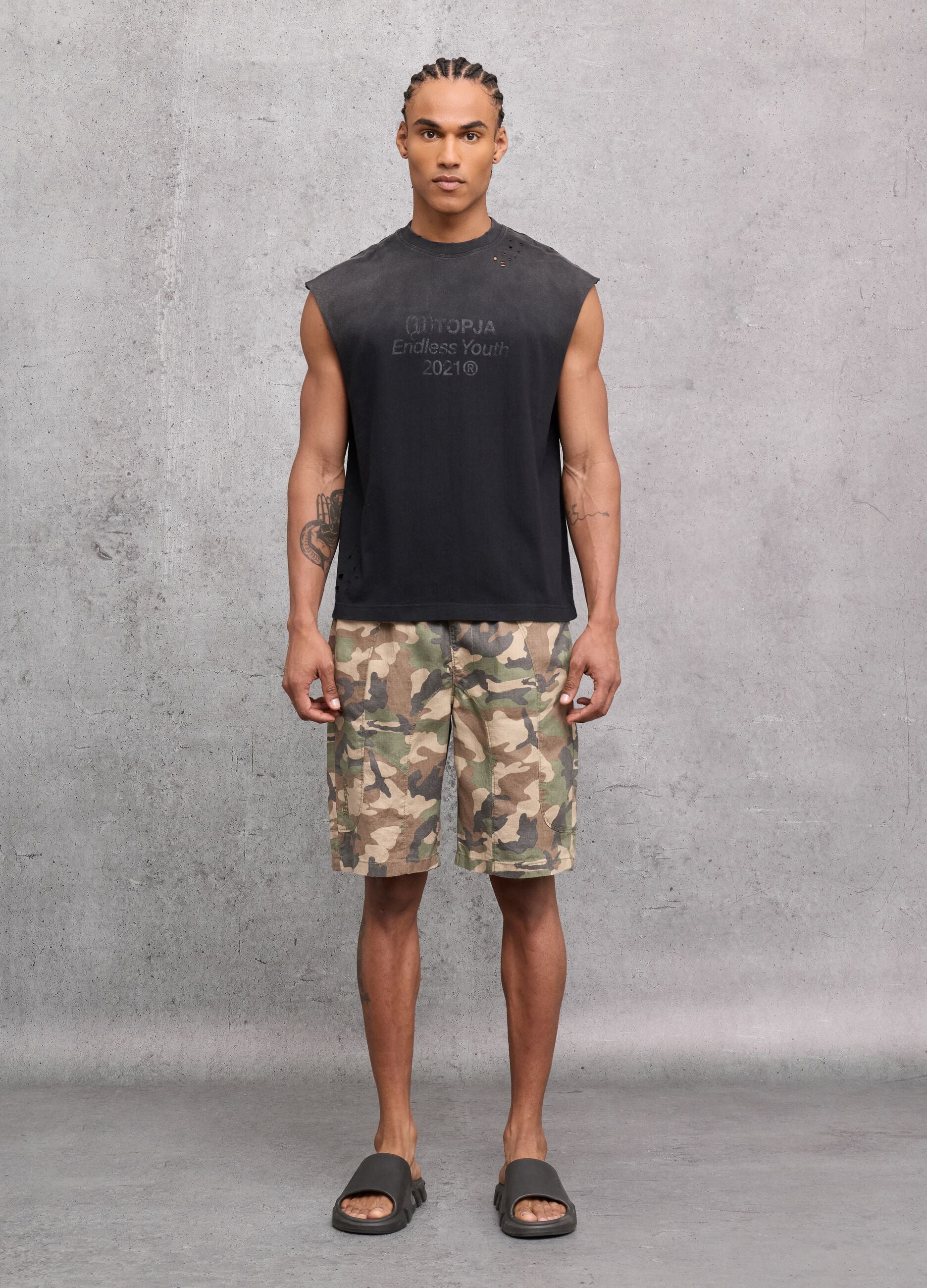 Sunfaded Black Tank Top