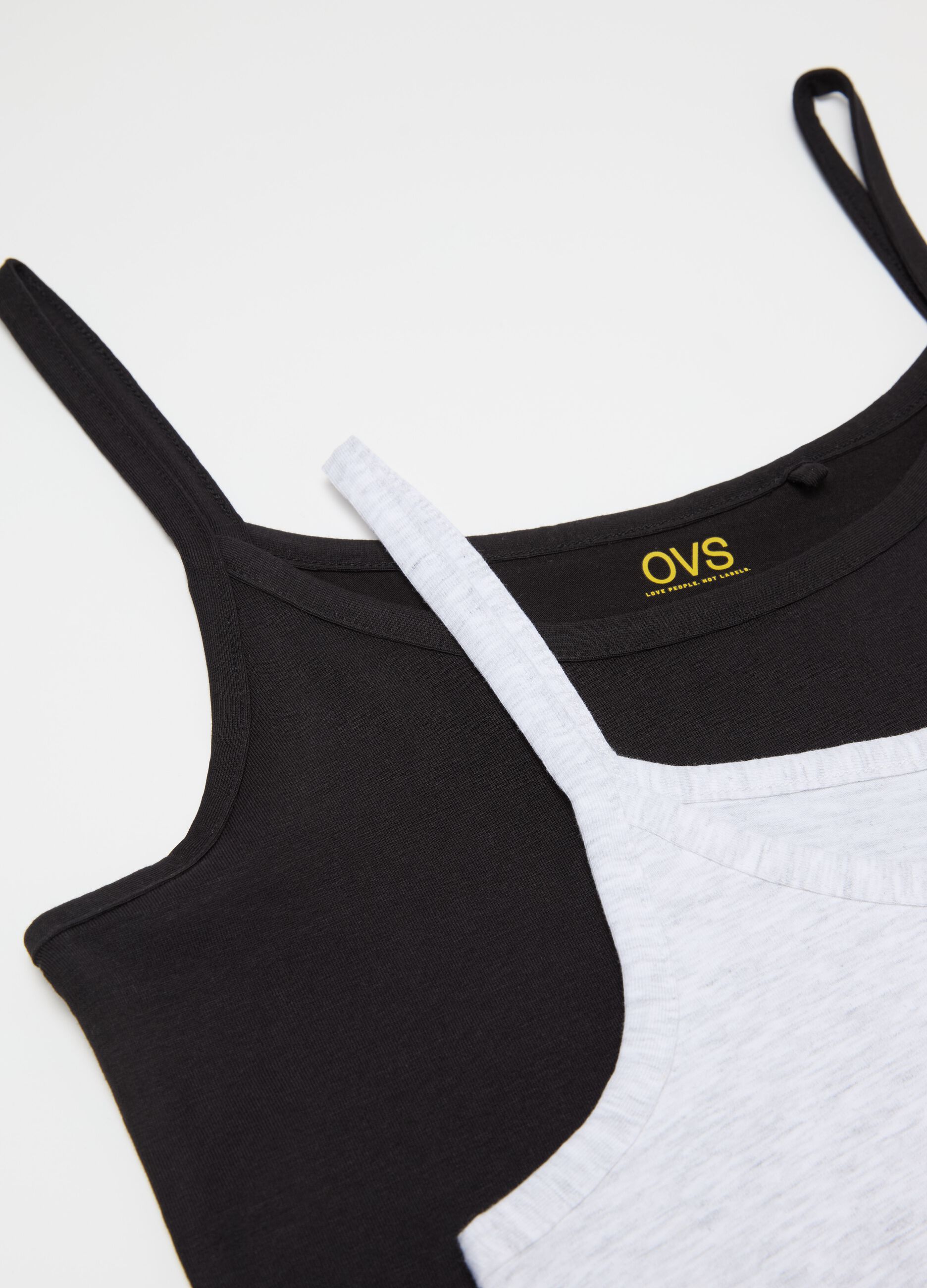 Two-pack stretch cotton vests