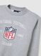 Grey cotton blend sweatshirt regular fit with NFL logo_5