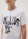 Boy's white pure cotton regular fit T-shirt with print_1