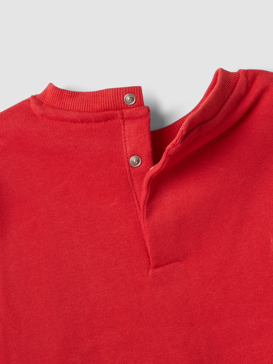 Completo jogging rosso over fit in puro cotone organico con stampa gaming_3