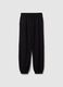 Black cotton blend jogger trousers regular fit_4