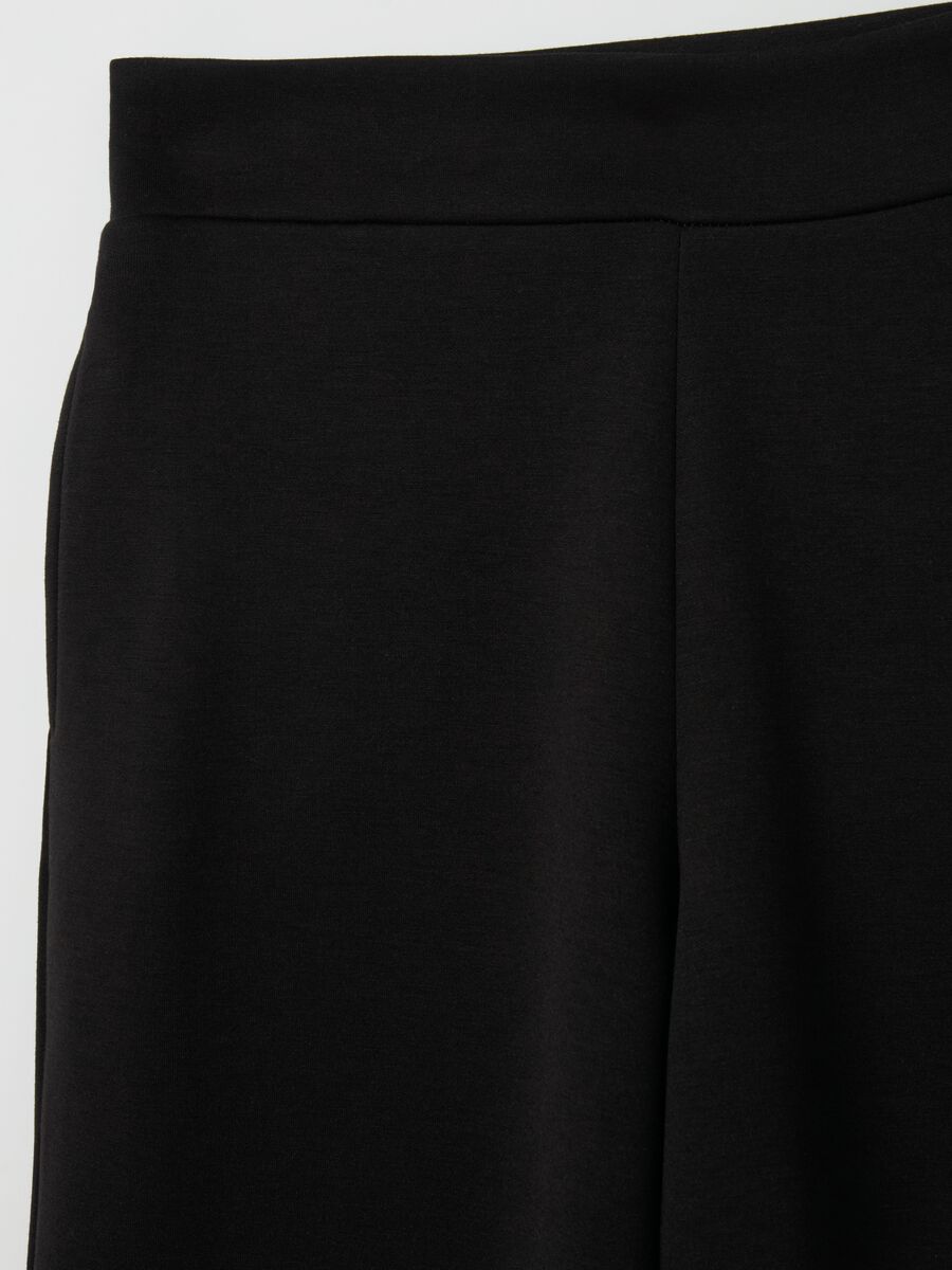Solid colour wide-leg trousers_5