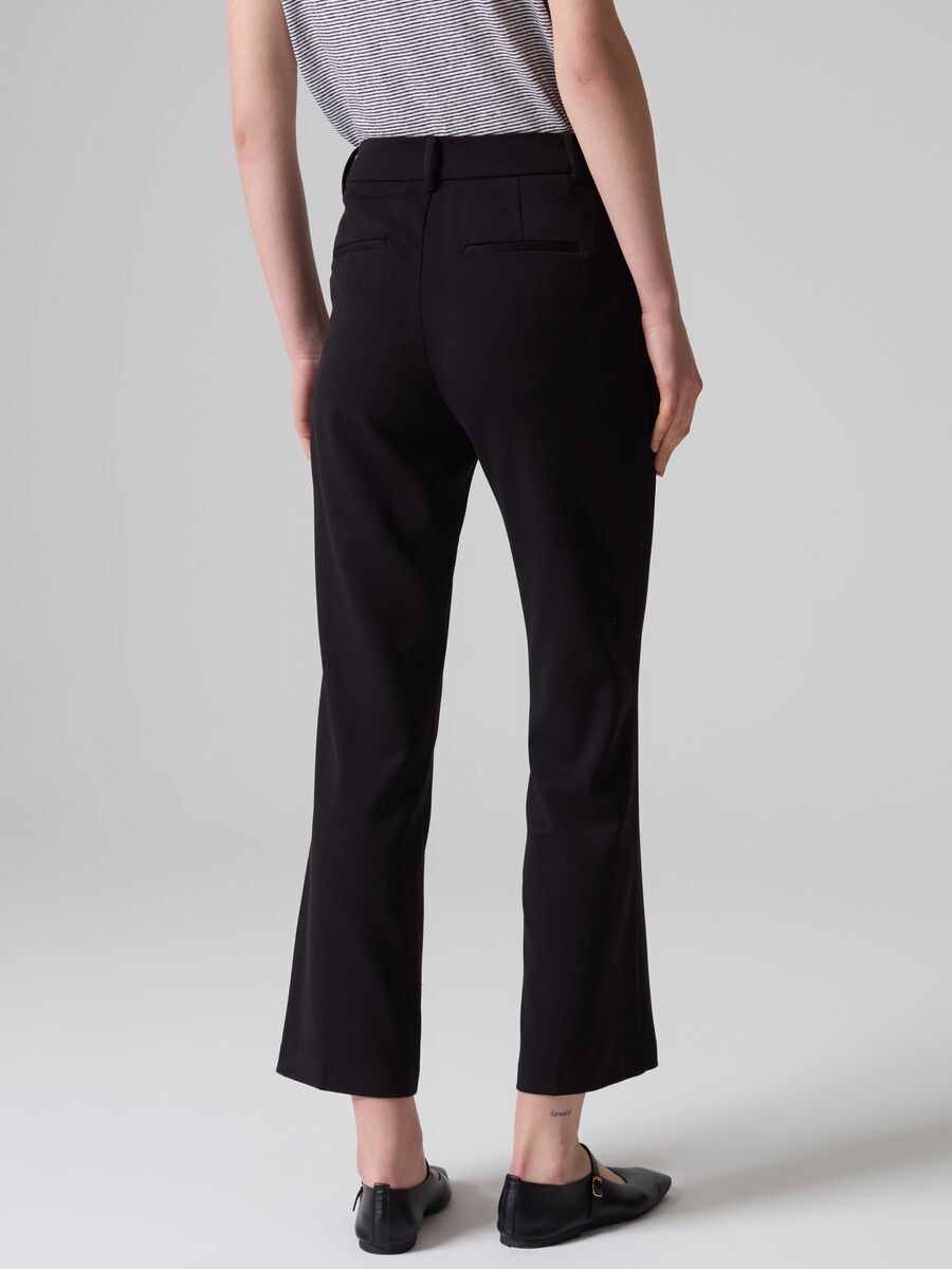 Contemporary flare-fit crop trousers_2