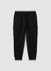 Black cotton blend cargo pants_4