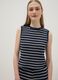 Regular-fit blue and white striped cotton-blend waistcoat_0