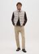 Beige Quilted Waistcoat with Zip_1