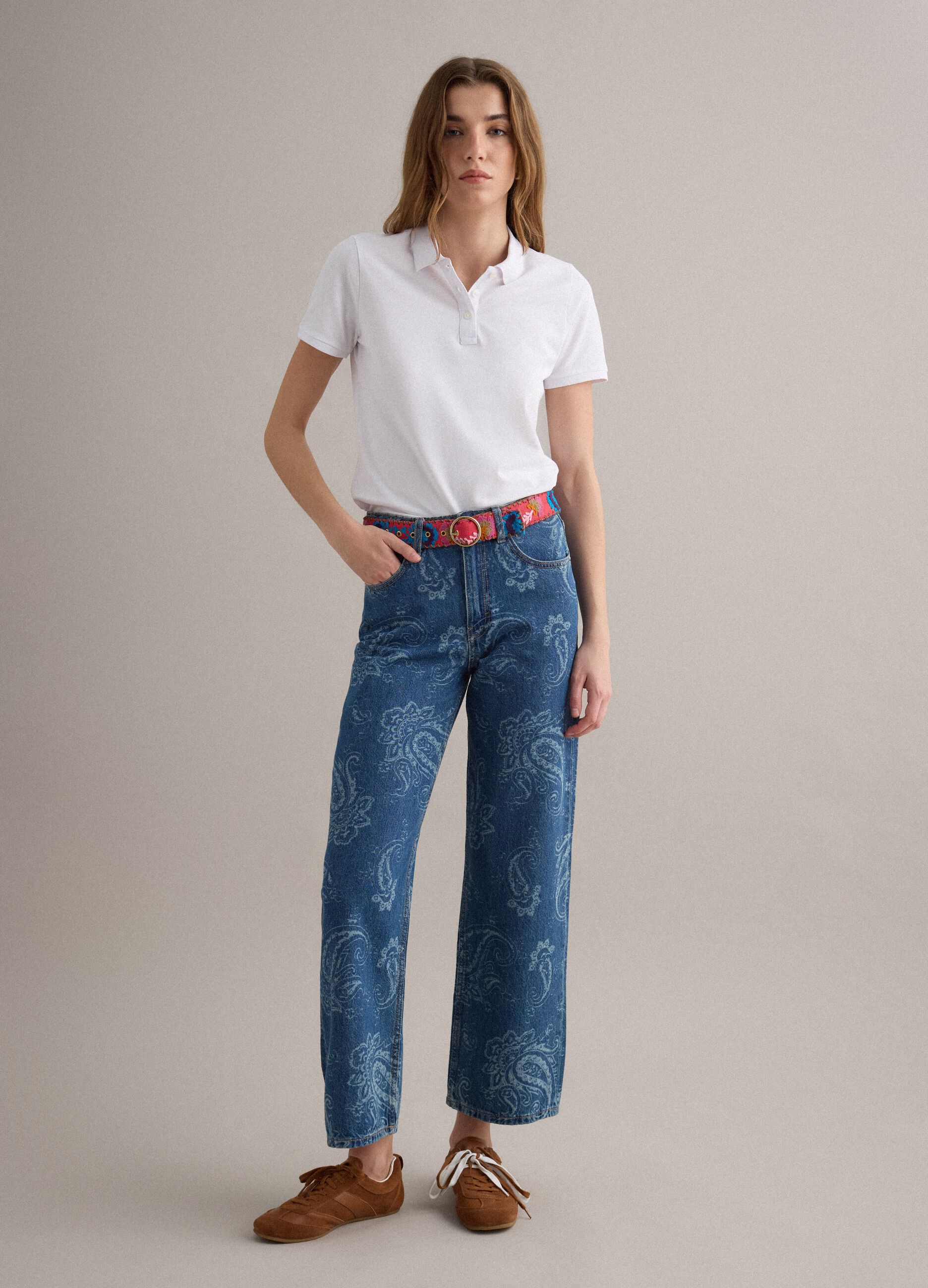 Multicolour pure cotton belt with embroidery