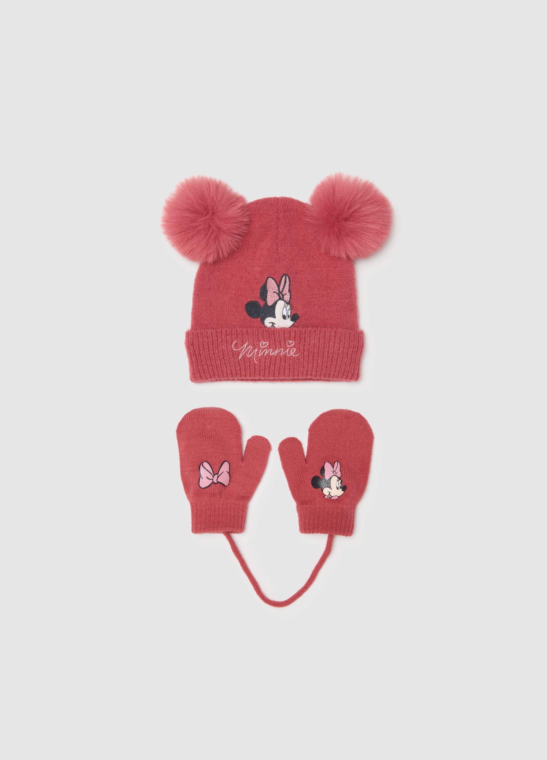 Pink Girls' Hat with Pom Pom