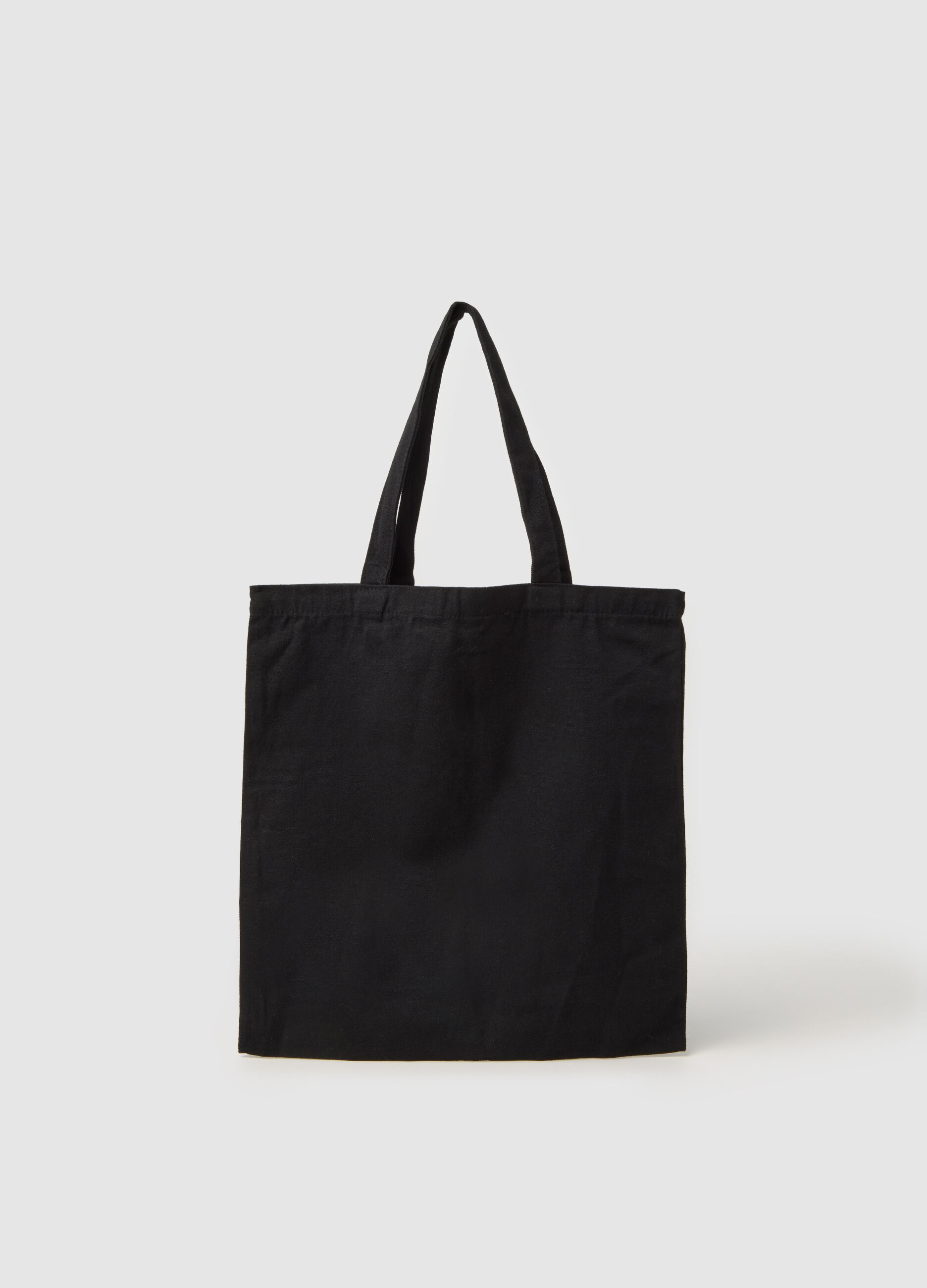 Multicoloured pure cotton shopper bag