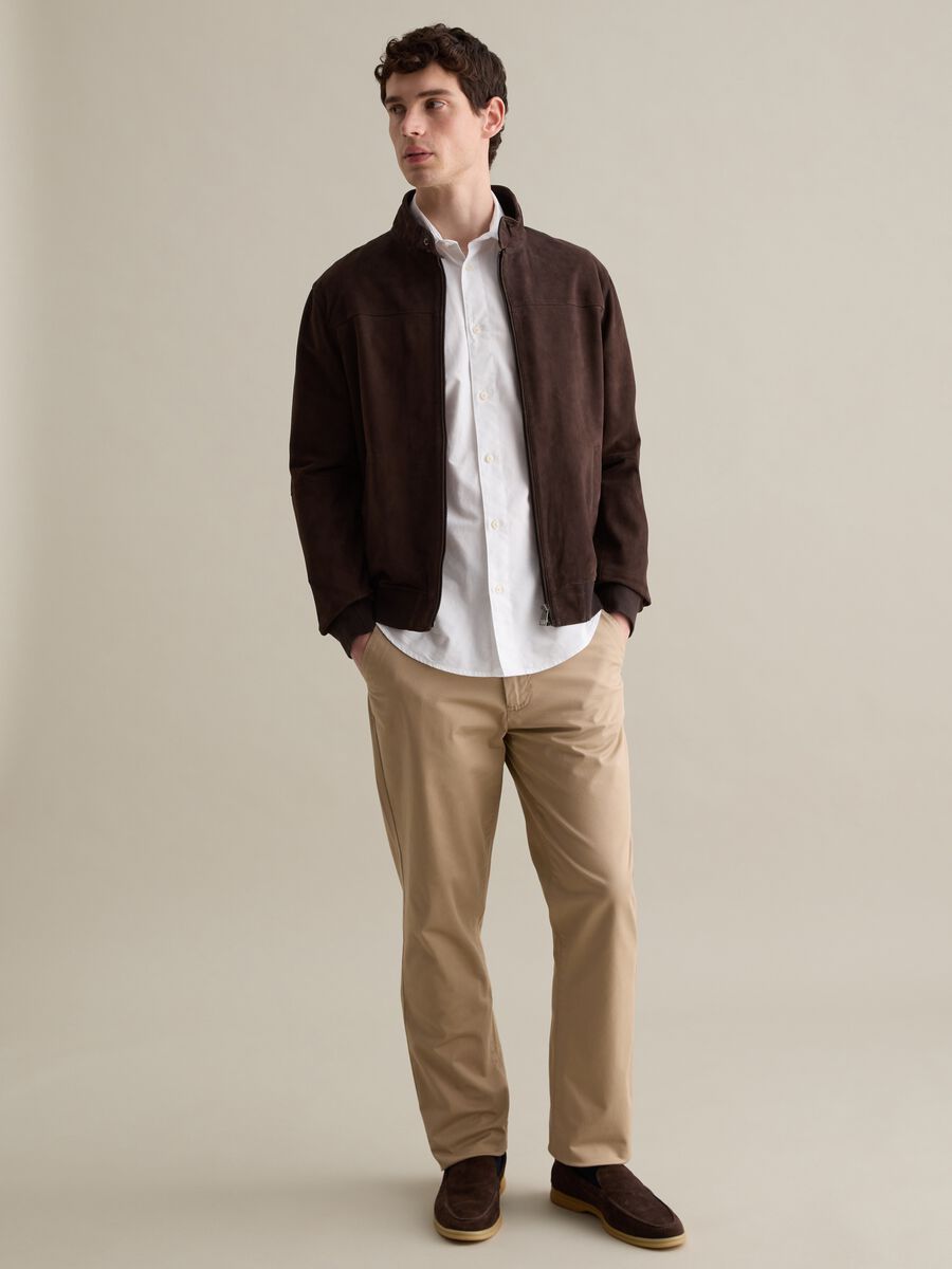Bomber jacket in suede leather_1