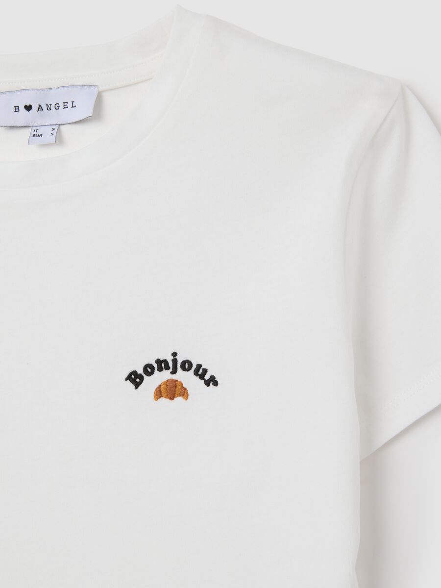Women's pure cotton white t-shirt with print_5