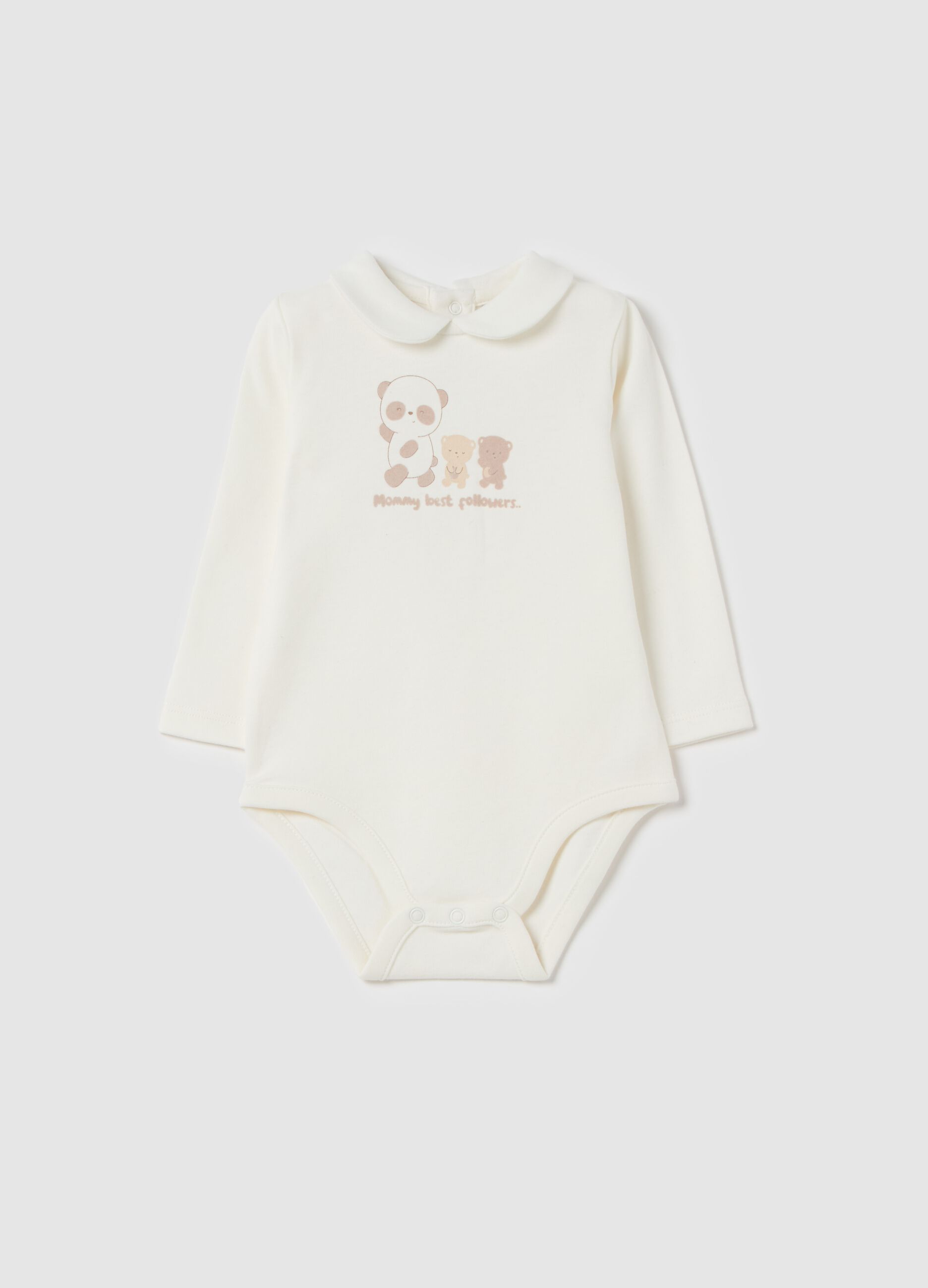 "Mommy best follower” bodysuit in organic cotton