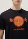 Black pure cotton regular fit t-shirt with Hard Rock Cafe logo_3