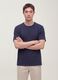 Blue pure cotton crew-neck T-shirt, relaxed fit_1