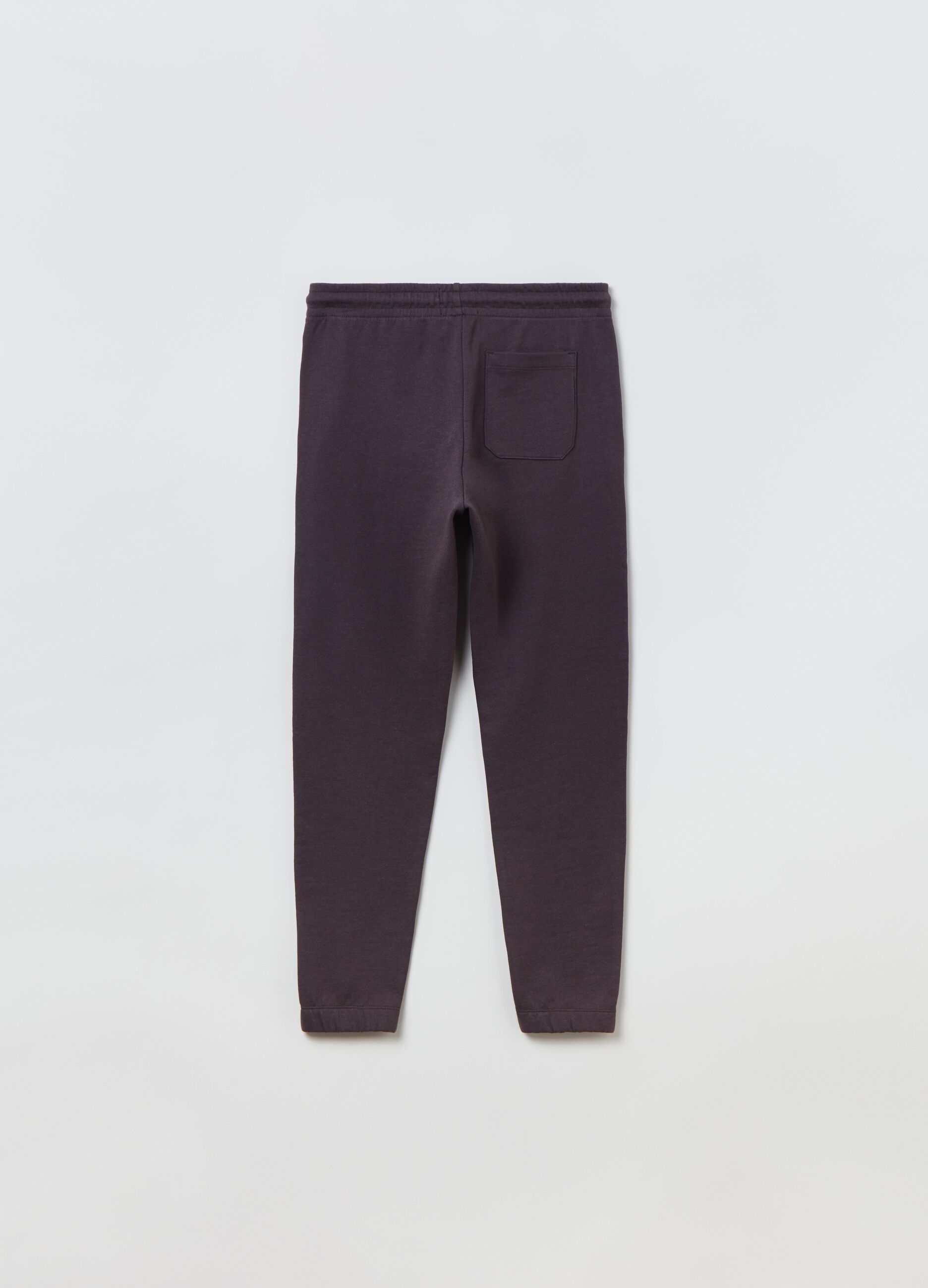 Joggers in felpa con coulisse e stampa _1
