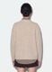 Beige stretch-fabric cardigan with deep V-neck_3