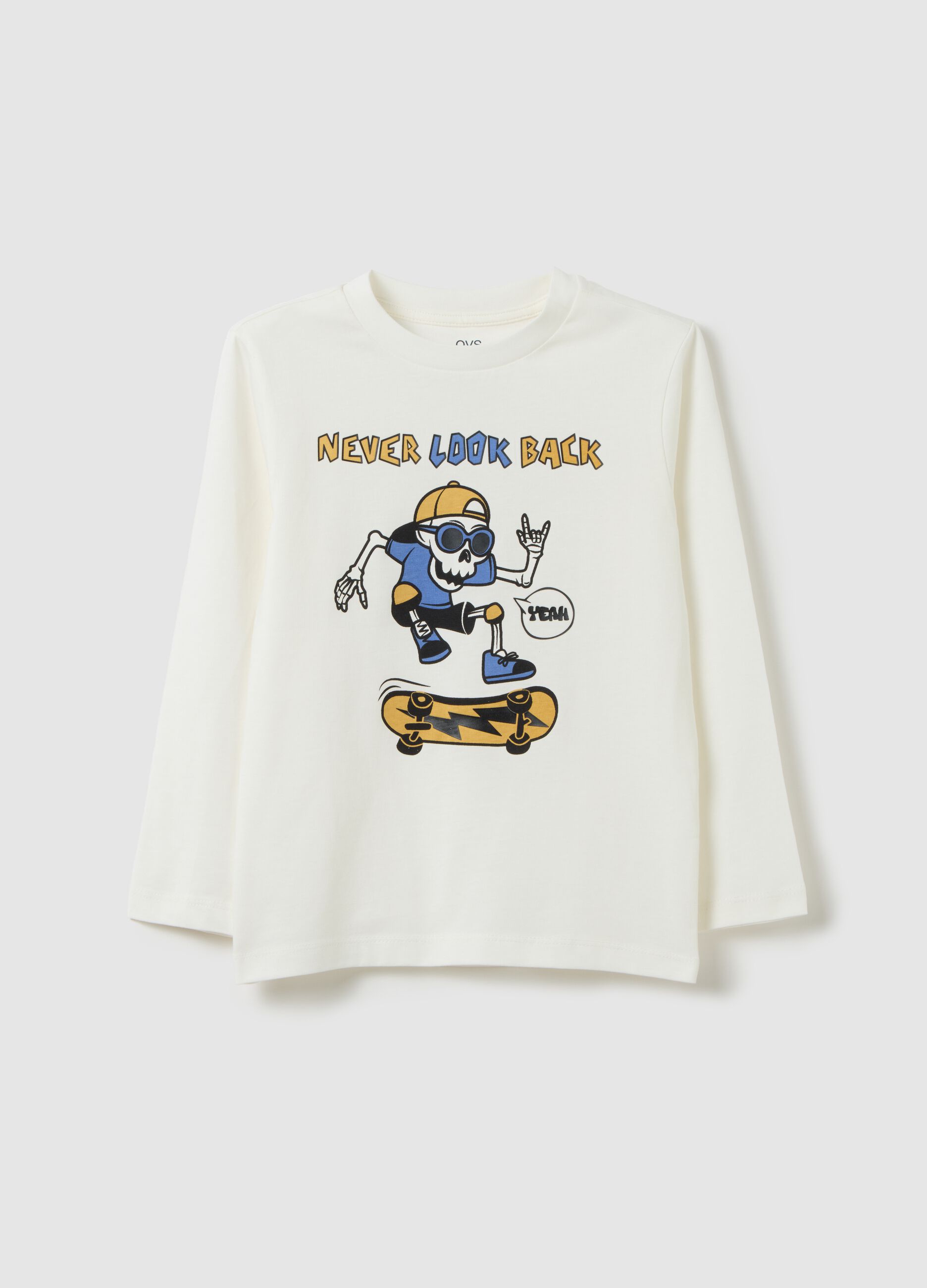 White pure cotton kids' t-shirt