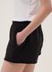 Black cotton-blend Bermuda shorts with elasticated waist_3