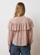 Beige Crepe Regular Fit Blouse with Ruffles_3