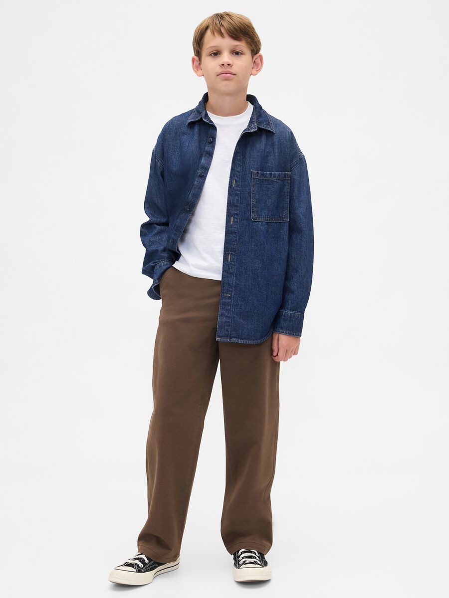 Camicia in denim a maniche lunghe_2