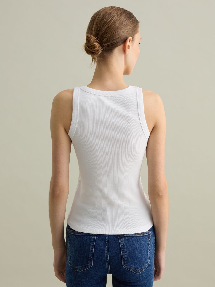 White ribbed tank top_3