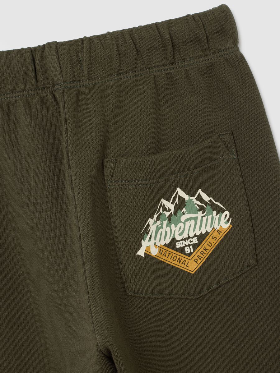 Pure cotton green joggers for children_3