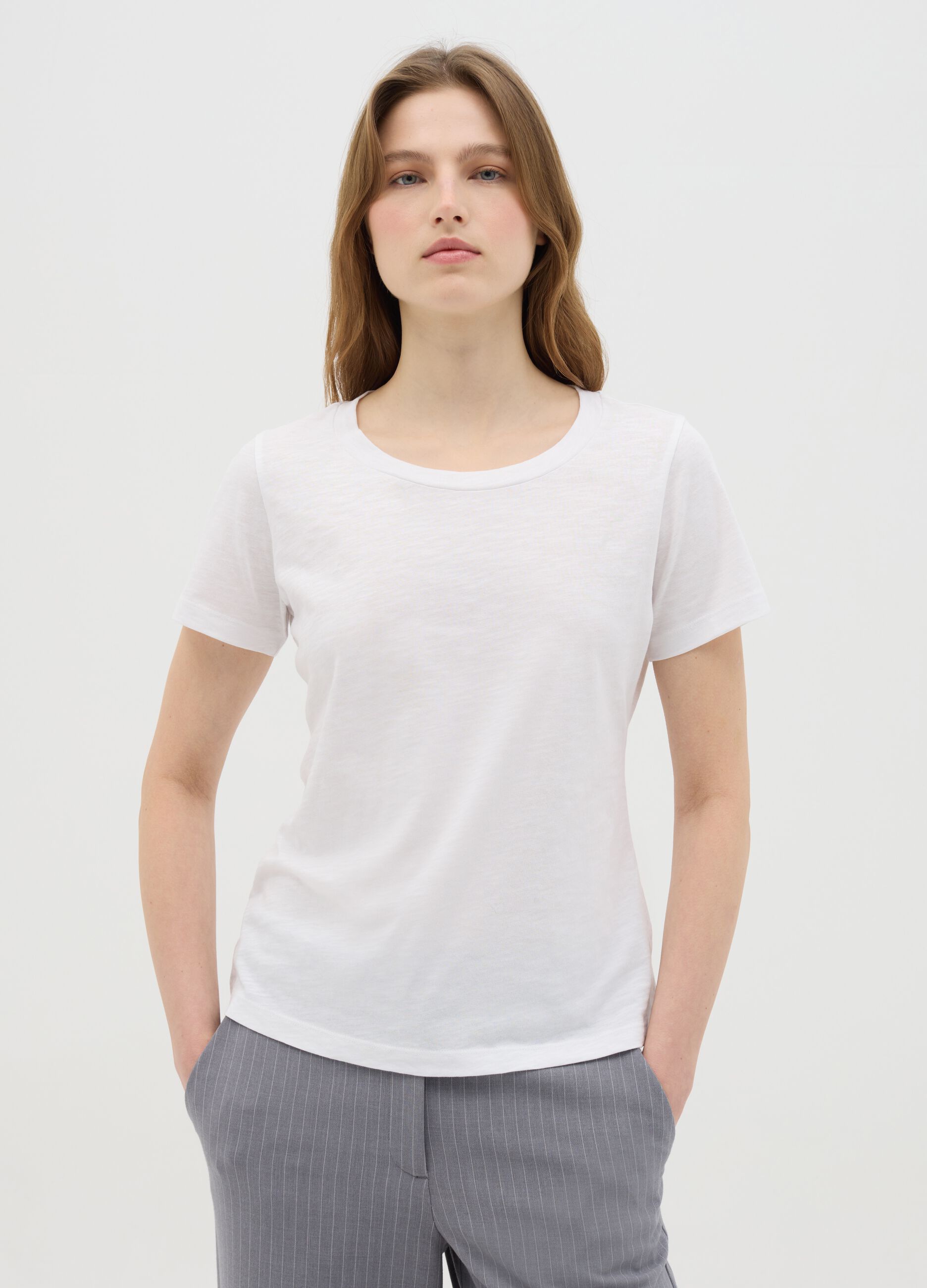 Pure Cotton White T-shirt by Ovs