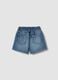 Girls&rsquo; blue denim shorts in pure cotton, regular fit_1