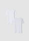 Bipack di t-shirt bianche girocollo in puro cotone organico_1